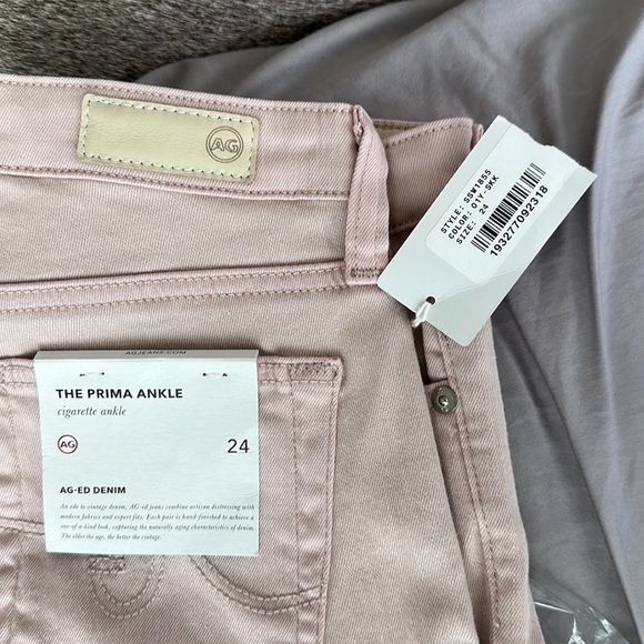 NWT | AG Adriano Goldschmied | Women’s 24 | The Prima Ankle | Pink Denim - Picture 8 of 8